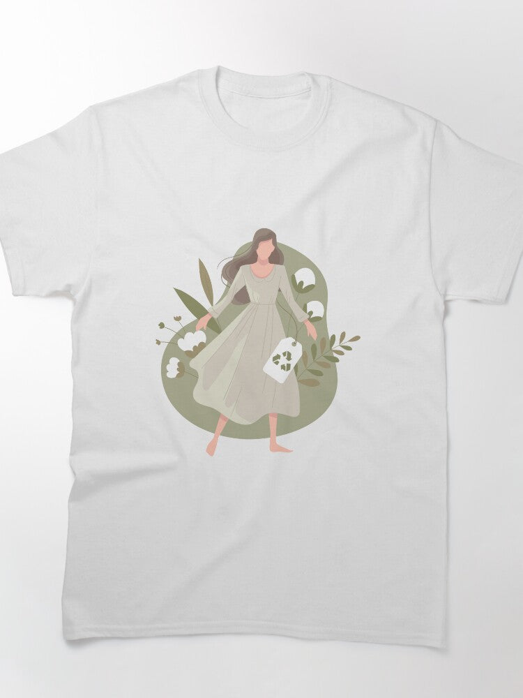 fashion with woman and cotton Classic T-Shirt