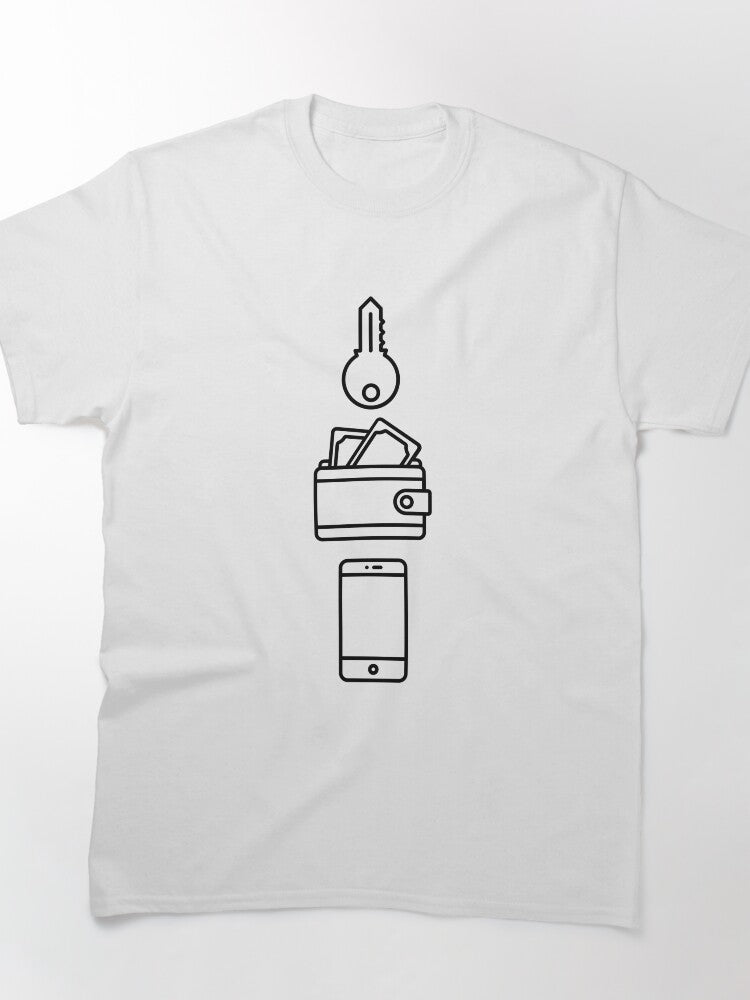Phone Wallet Keys Reminder Classic T-Shirt