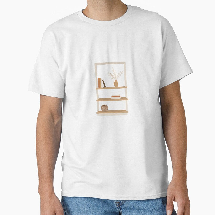 Abstract minimal bookshelf Classic T-Shirt