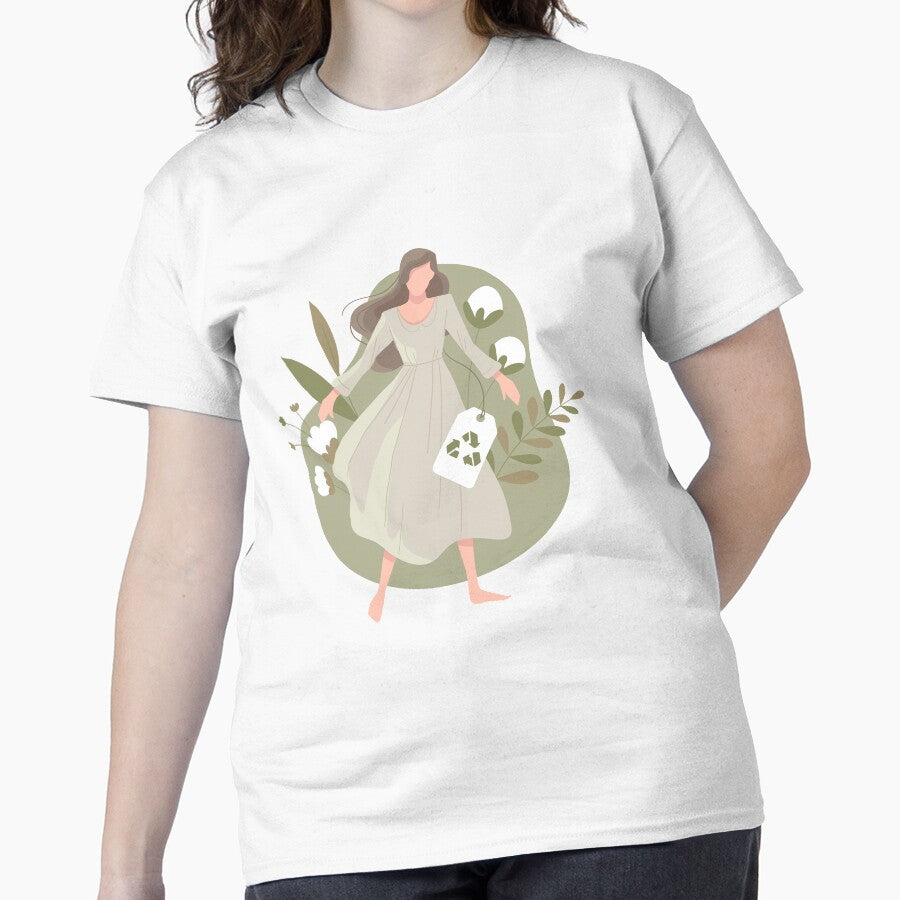 fashion with woman and cotton Classic T-Shirt