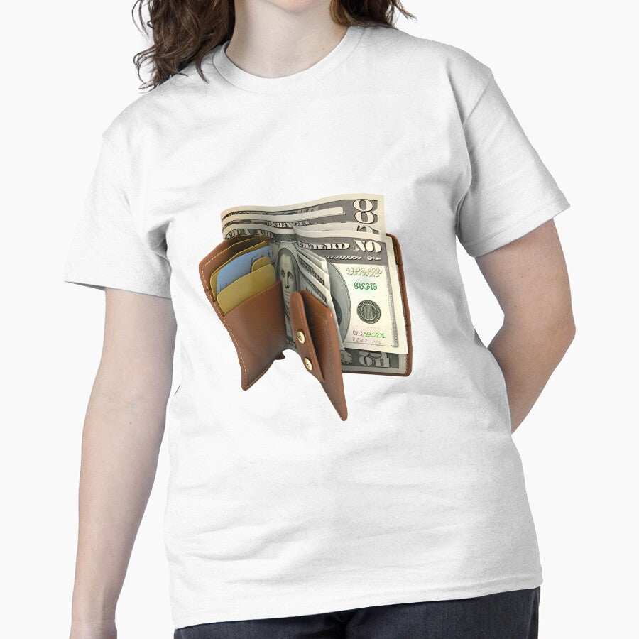 Wallet With Money Classic T-Shirt