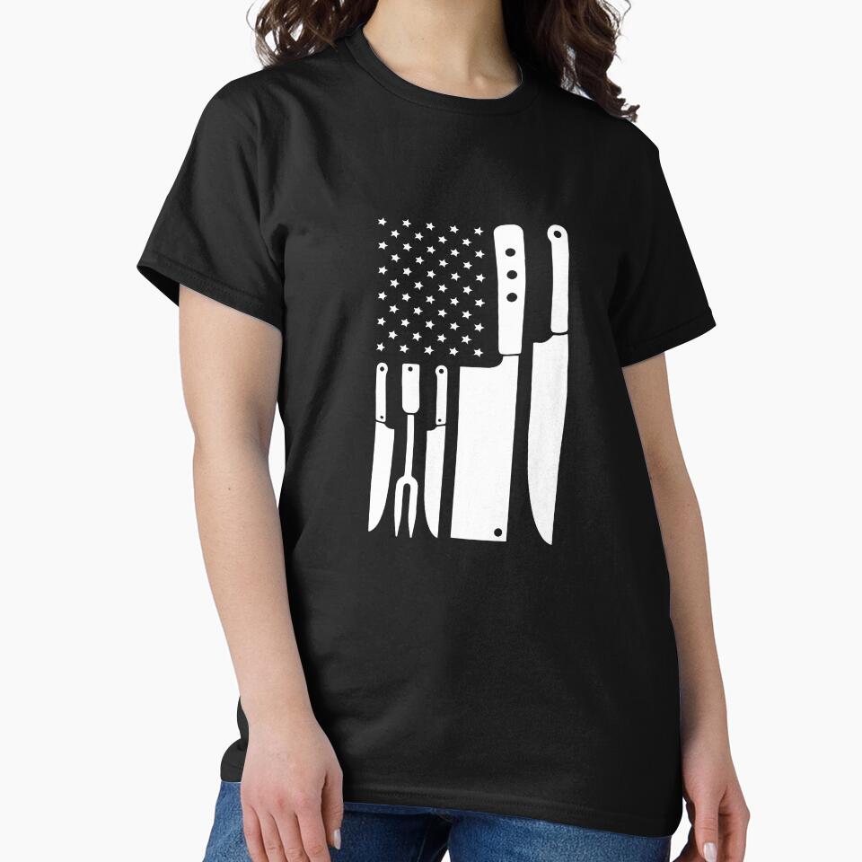 Chef USA Flag American Chef Patriotic Chef Professional Chef Classic T-Shirt